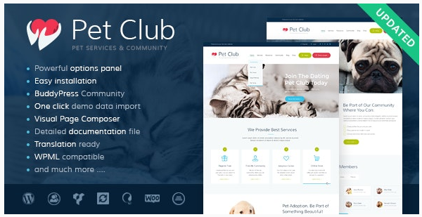 قالب وردپرس Pets Club 1