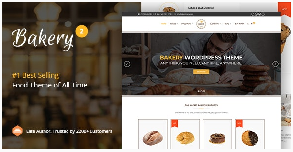قالب وردپرس Bakery 1