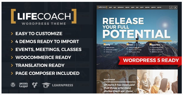 قالب وردپرس Life Coach 1