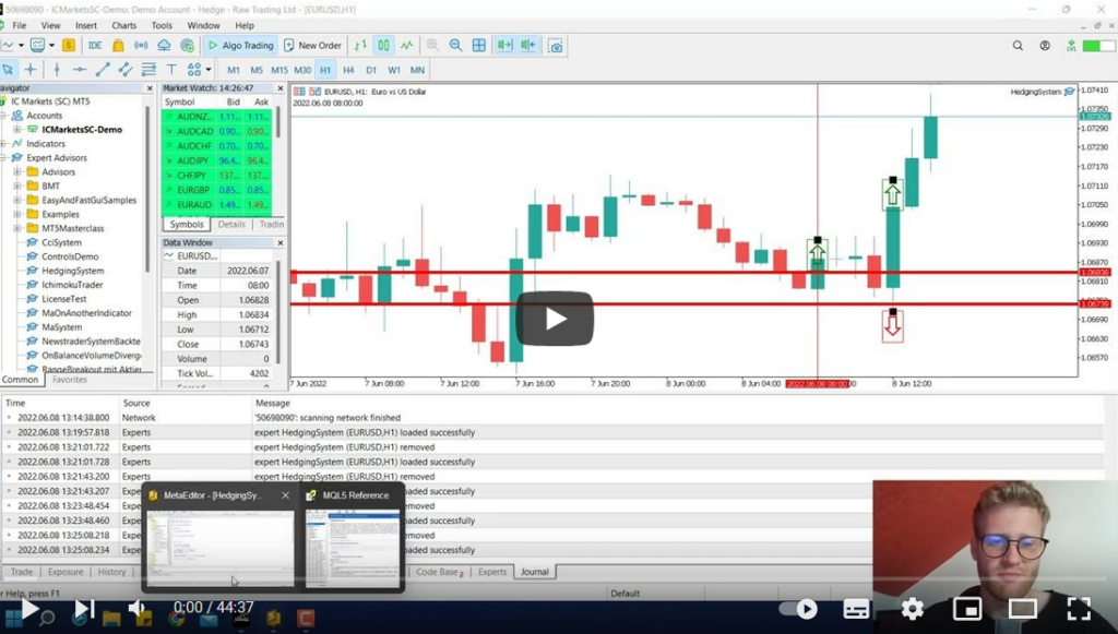 فیلم آموزش MT5 Hedging Expert Adivsor 1 فیلم آموزش MT5 Hedging Expert Adivsor 1