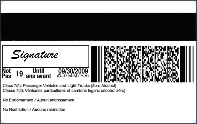 دانلود لایه باز گواهینامه رانندگی کانادا - اونتاریو نسخه 2