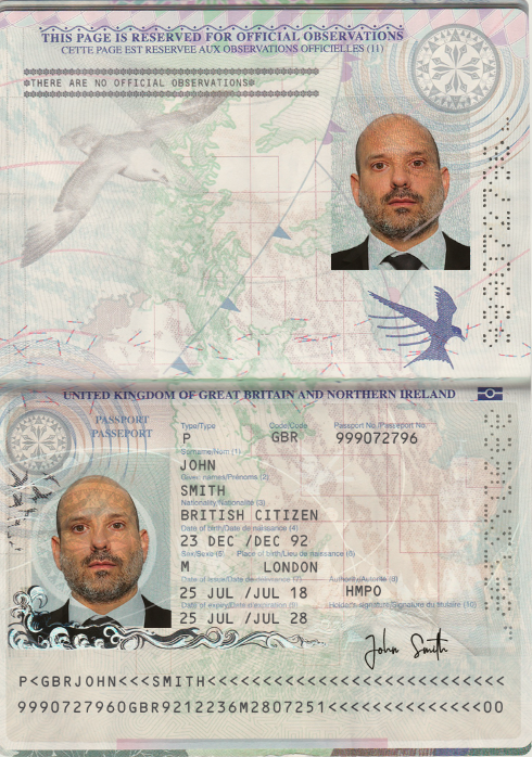 دانلود لایه باز پاسپورت انگلیس نسخه 1