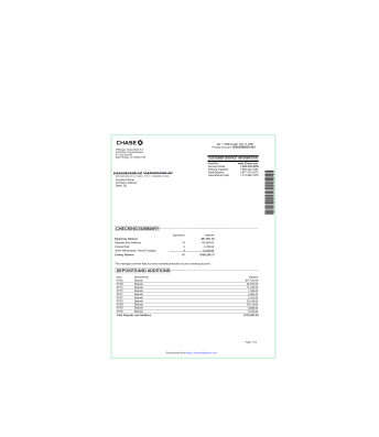 صورتحساب JP Morgan Bank