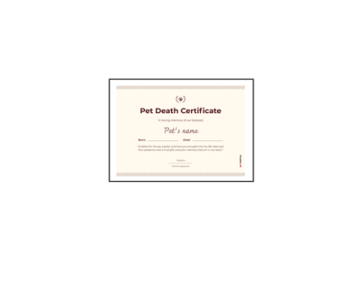 گواهی ولادت حیوانات – امریکا