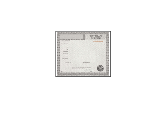 گواهی ولادت آلبرتا - کانادا 1