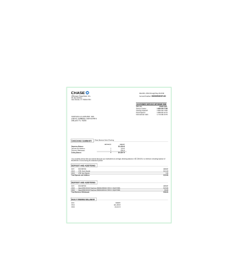 صورتحساب Chase Bank 1 صورتحساب Chase Bank 1