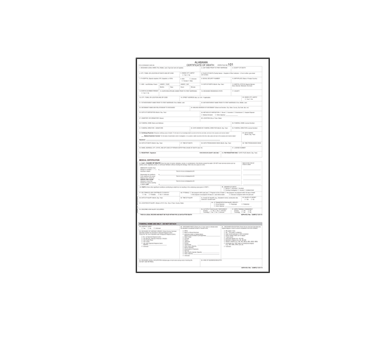 گواهی ولادت بیمارستان آلاباما - امریکا 1 گواهی ولادت بیمارستان آلاباما - امریکا 1