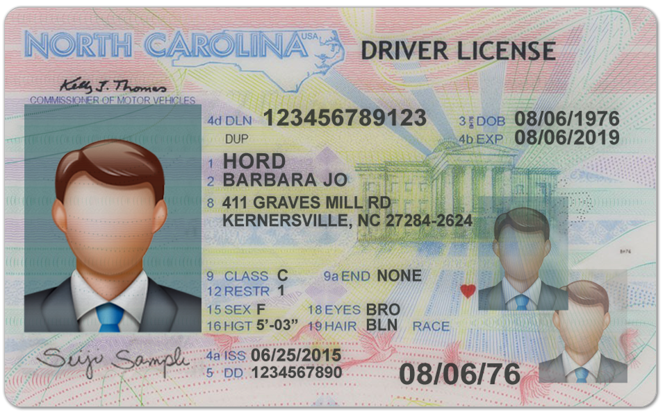 دانلود لایه باز گواهینامه رانندگی امریکا - کارولینا نسخه 2