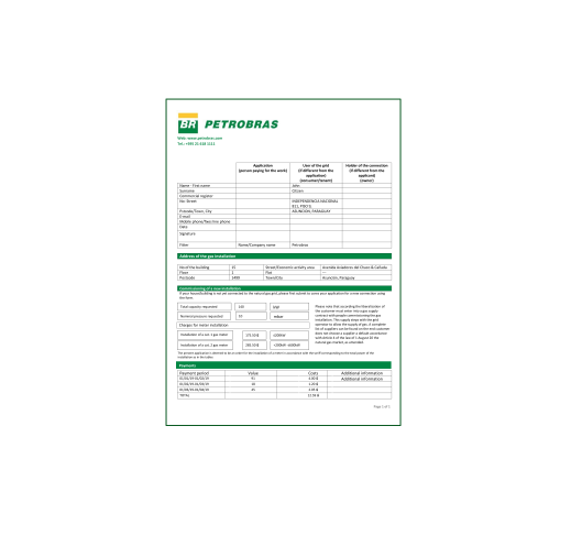 دانلود قبض گاز پاراگوئه 1 دانلود قبض گاز پاراگوئه 1
