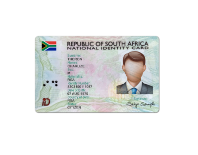 دانلود لایه باز آیدی کارت آفریقای جنوبی