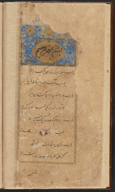 کتاب خطی اشعار برگزیده