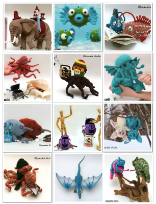 الگو عروسک های بافتنی شماره 0077