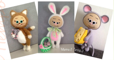 الگو عروسک های بافتنی شماره 0411