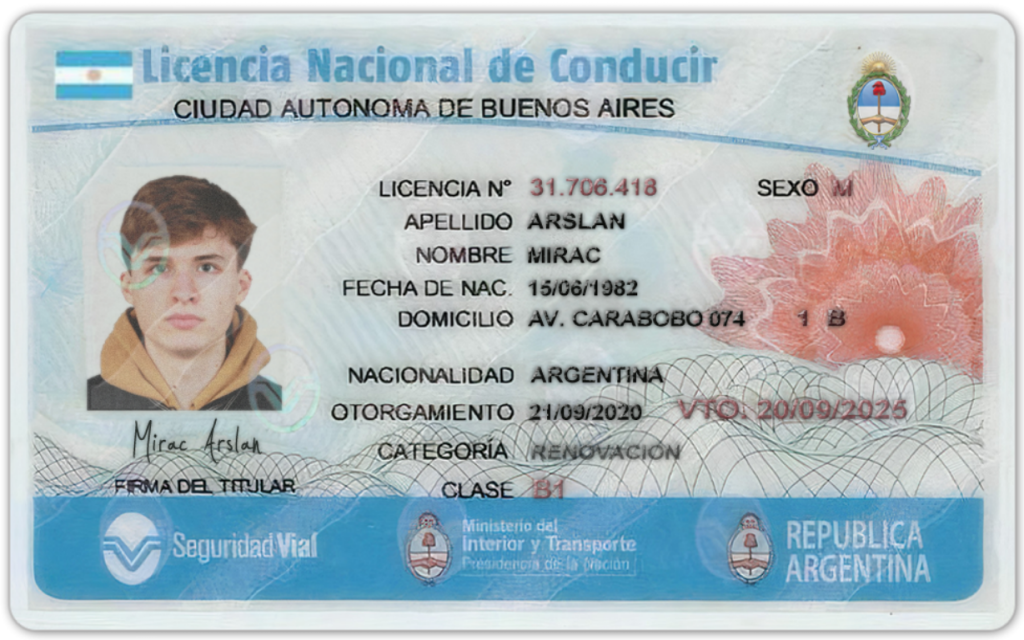 دانلود لایه باز گواهینامه رانندگی آرژانتین 2 دانلود لایه باز گواهینامه رانندگی آرژانتین