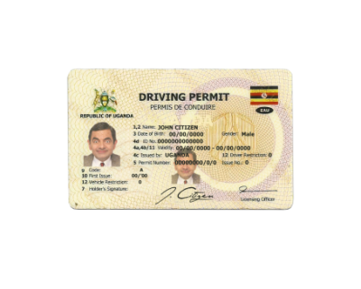 دانلود لایه باز گواهینامه رانندگی اوگاندا