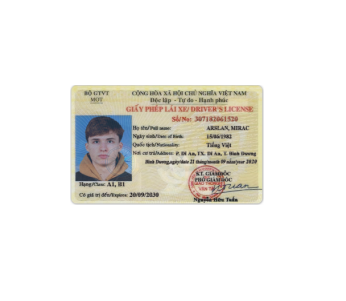 دانلود لایه باز گواهینامه رانندگی ویتنام