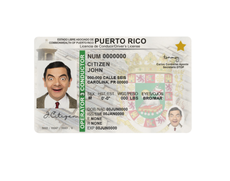 دانلود لایه باز گواهینامه رانندگی پورتوریکو 1 دانلود لایه باز گواهینامه رانندگی پورتوریکو 1