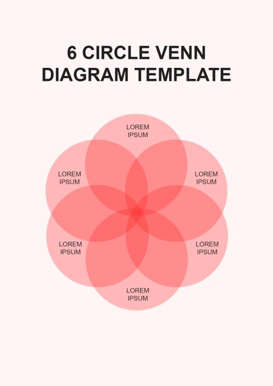 دانلود نمودار 6 Circle Venn Diagram Template 2 دانلود نمودار 6 Circle Venn Diagram Template