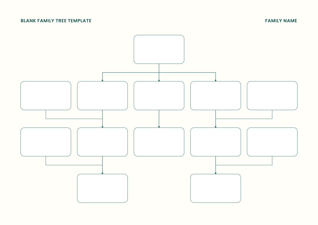 دانلود نمودار Blank Family Tree Template