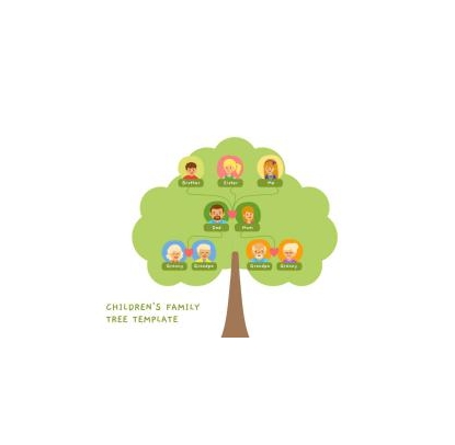 دانلود نمودار Children Family Tree Template 1 دانلود نمودار Children Family Tree Template 1