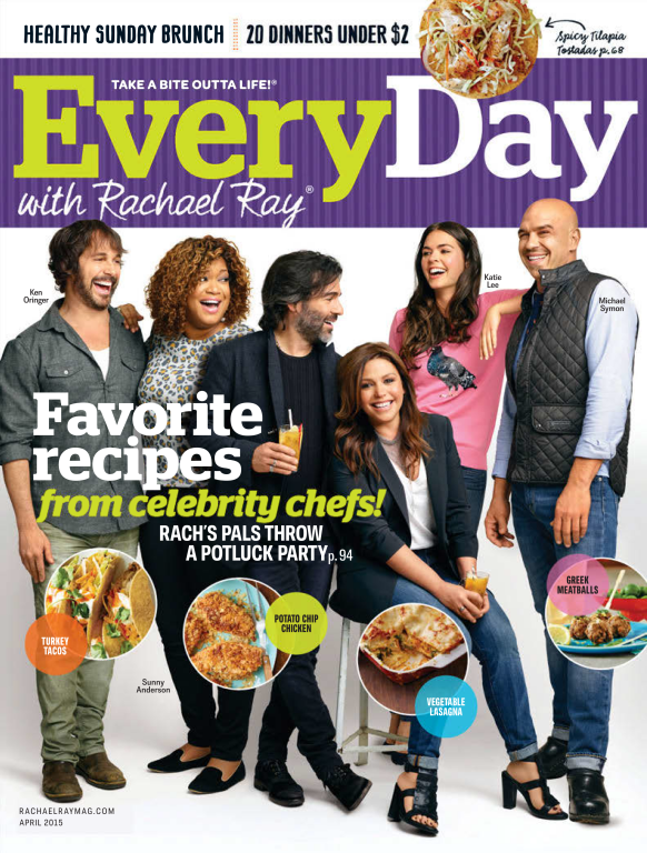 مجله آشپزی Every Day with Rachael Ray April 2015 USA 2 مجله آشپزی Every Day with Rachael Ray April 2015 USA