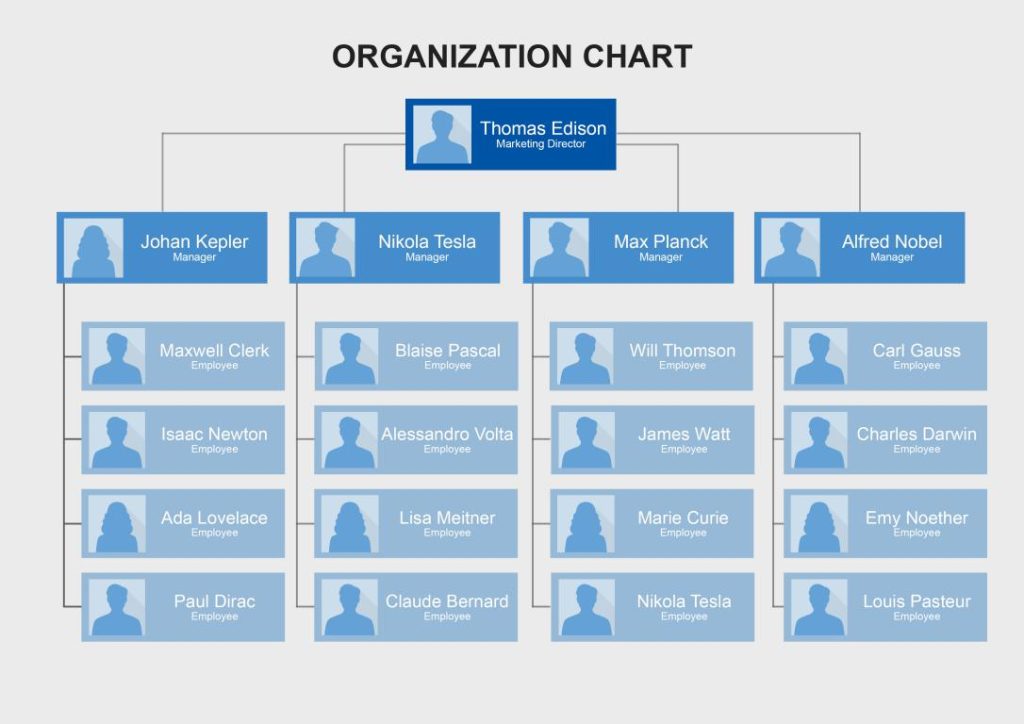 دانلود نمودار Organization Chart Template 8